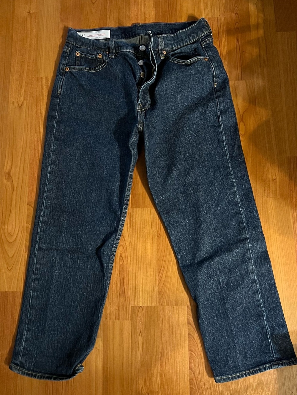GAP Women’s Navy Straight-Leg Jeans